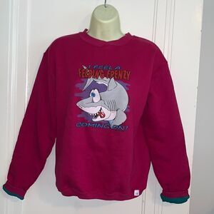 Vtg 1990 Shark in Feeding Frenzy sweatshirt